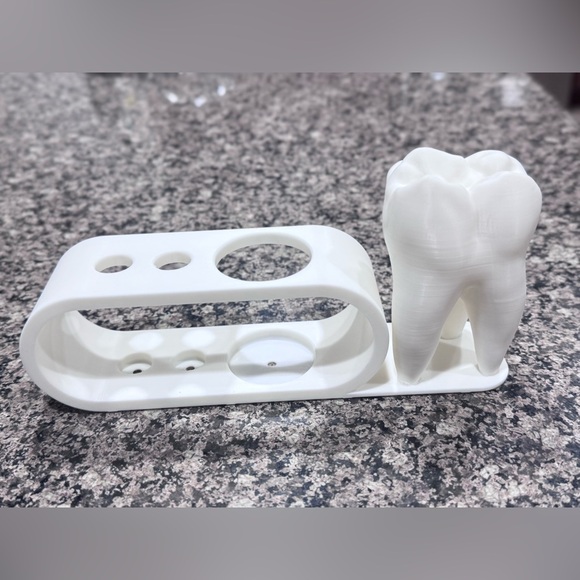 3D Printed Toothpaste & Brush Holder. - Picture 1 of 9